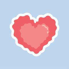 Vector decorative heart stickers with fantastic designs