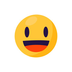 Vector happy emoji. symbol for social network