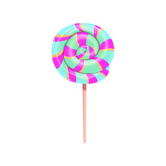 Vector realistic lollipops transparent background