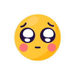 Fototapeta premium Vector sad emoji. symbol for social network