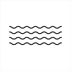 Wave Icon. Vector illustration, flat trendy style illustration on white background.