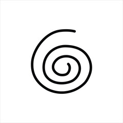  Circle, helix, scroll, spiral icon. Vector flat illustration on white background..eps