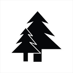 Obraz premium Cristmas tree icon. vector flat illustration on white background..eps