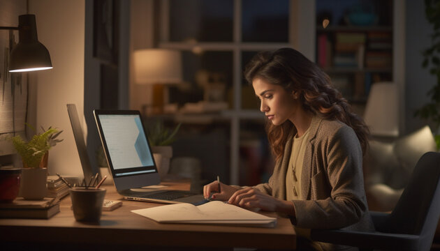 Portrait of a Young Homeoffice Employee  (Generated with AI)