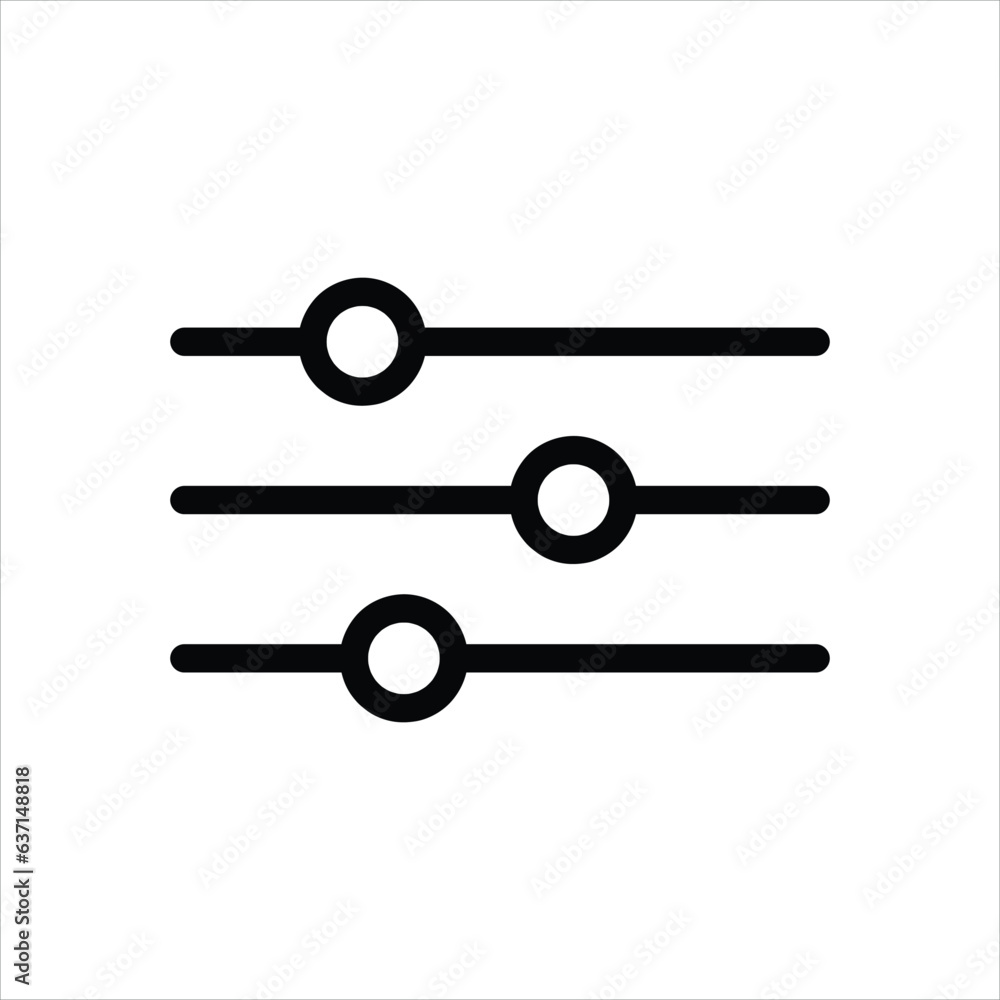 Poster adjustment button icon vector. flat illustration on white background..eps