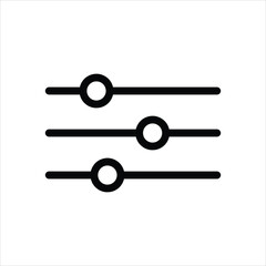  Adjustment button icon vector. flat illustration on white background..eps