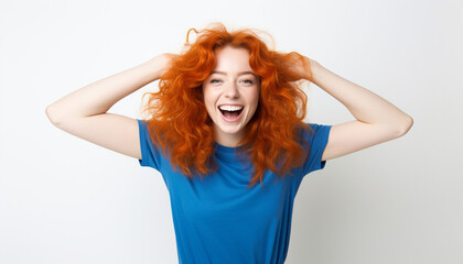 Portrait of a Red-Haired Woman (Generated with AI)