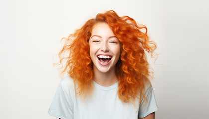 Portrait of a Red-Haired Woman (Generated with AI)