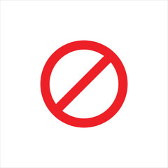 Not Allowed Icon, No sign. Vector on a white background.eps