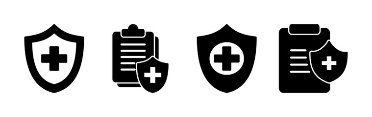 Obraz premium Health insurance icon vector. medical insurance icon