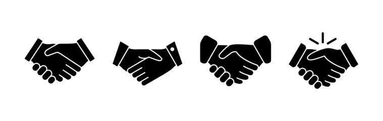 Hand shake icon vector. business handshake. contract agreement. partnership