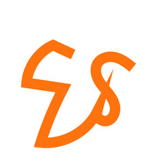 Orange doodle squiggly lines vector 