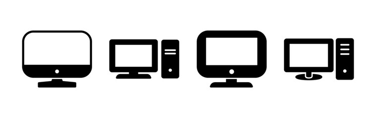 Computer icon vector. computer monitor icon.