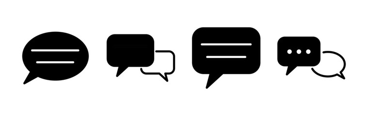Naklejka premium Chat icon vector. Chat Icon in trendy flat style isolated. Speech bubble symbol
