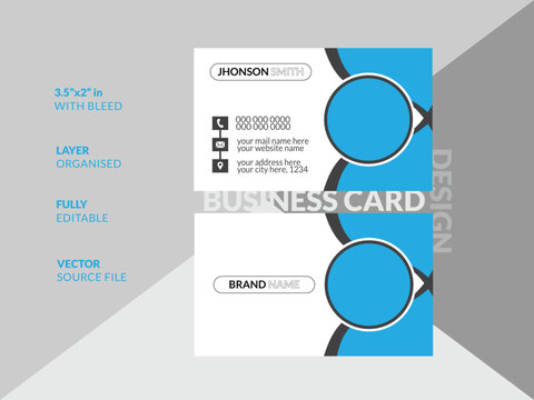 New Inventive Business Card Layout Design Template