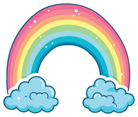 Baby style rainbow and clouds