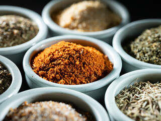 Various spices in a small bowl