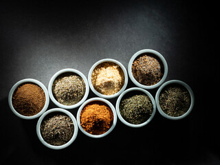 Various spices in a small bowl