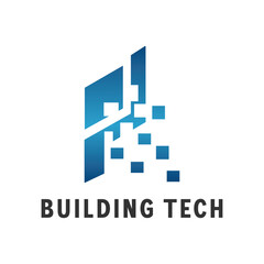 Building Tech logo design architecture inspiration