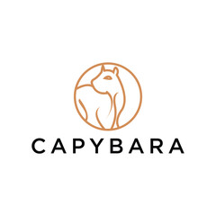 Capybara Vector Animal Template for Logo Company, Icon, Symbol 