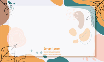 Hand drawn flat design abstract doodle background