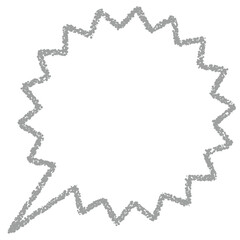 クレヨン素材のシンプルなふきだし