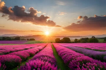 A serene field filled with blooming flowers, where an anonymous gardener is gracefully picking flowers, capturing the beauty of nature and the peacefulness of the gardening process