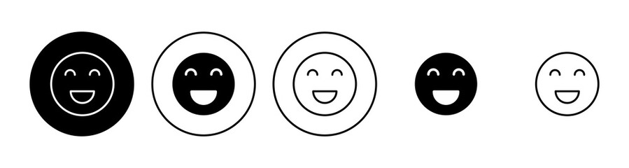 smile icon set. smile emoticon icon. feedback