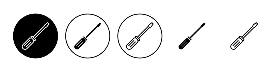 Screwdriver icon set. tools icon vector