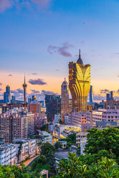 Beautiful cityscape of Macau downtown