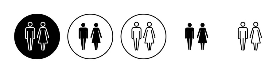 Man and woman icon set. male and female symbol
