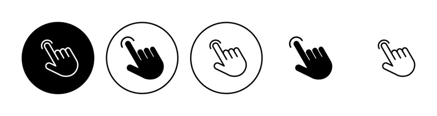 Hand click icon set. pointer icon vector. hand cursor icon vector