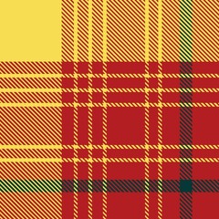 Scottish cage pattern for Christmas and New Year designs. Dark blue, red, green, yellow plaid plaid for flannel shirt. Festive winter textile print.