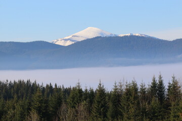 clouds over the mountains