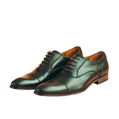 Office leather shoes transparent background
