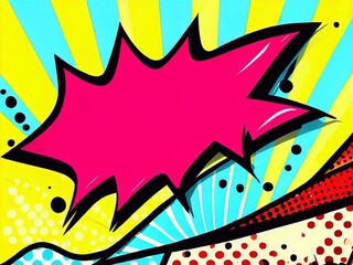 Pop art background with explosion 