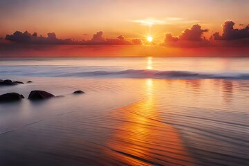 Fototapeta premium sunrise over the river Generated Ai