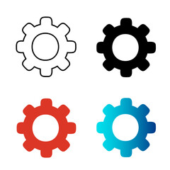 Abstract Settings Gear Silhouette Illustration