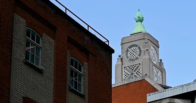 Looking up towards Oxo Tower, London, United Kingdom