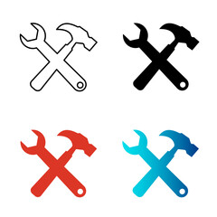 Abstract Tools Silhouette Illustration