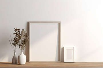 Inviting Frame Mockup Simplicity, generative ai