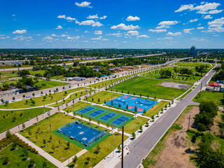 Aerial view of the Wiley Post Park
