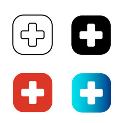 Abstract Add Plus Silhouette Illustration