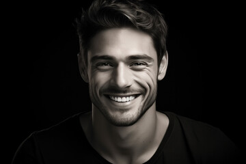 Fototapeta premium Man portrait studio (AI Generated) 