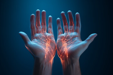 Medical image of Hand Paralysis - obrazy, fototapety, plakaty