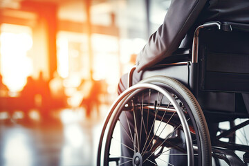 Obraz premium Person in a wheelchair (AI Generated) 