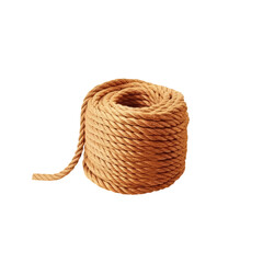 Obraz premium Jute rope isolated on transparent background for gift wrapping and decoration