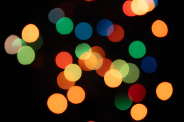 Blur colour light abstract background with bokeh defocused lights