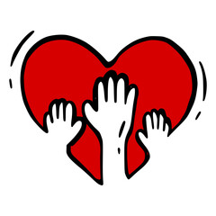 hand love care Charity icon