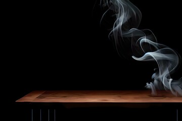 smoke on black background Generative AI